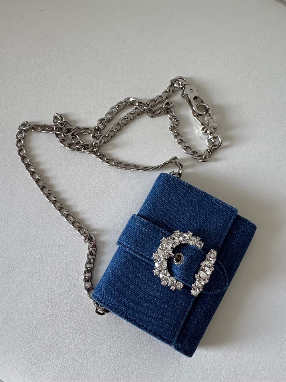 Silver Shoulder Chain Strap with Lobster Clasps for Bags/ Wallets- 20” Length - Picture 4 of 4